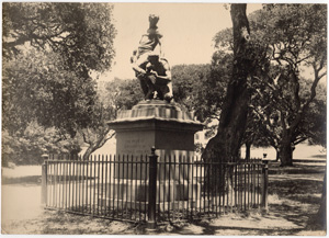 [Football statute in Golden Gate Park]